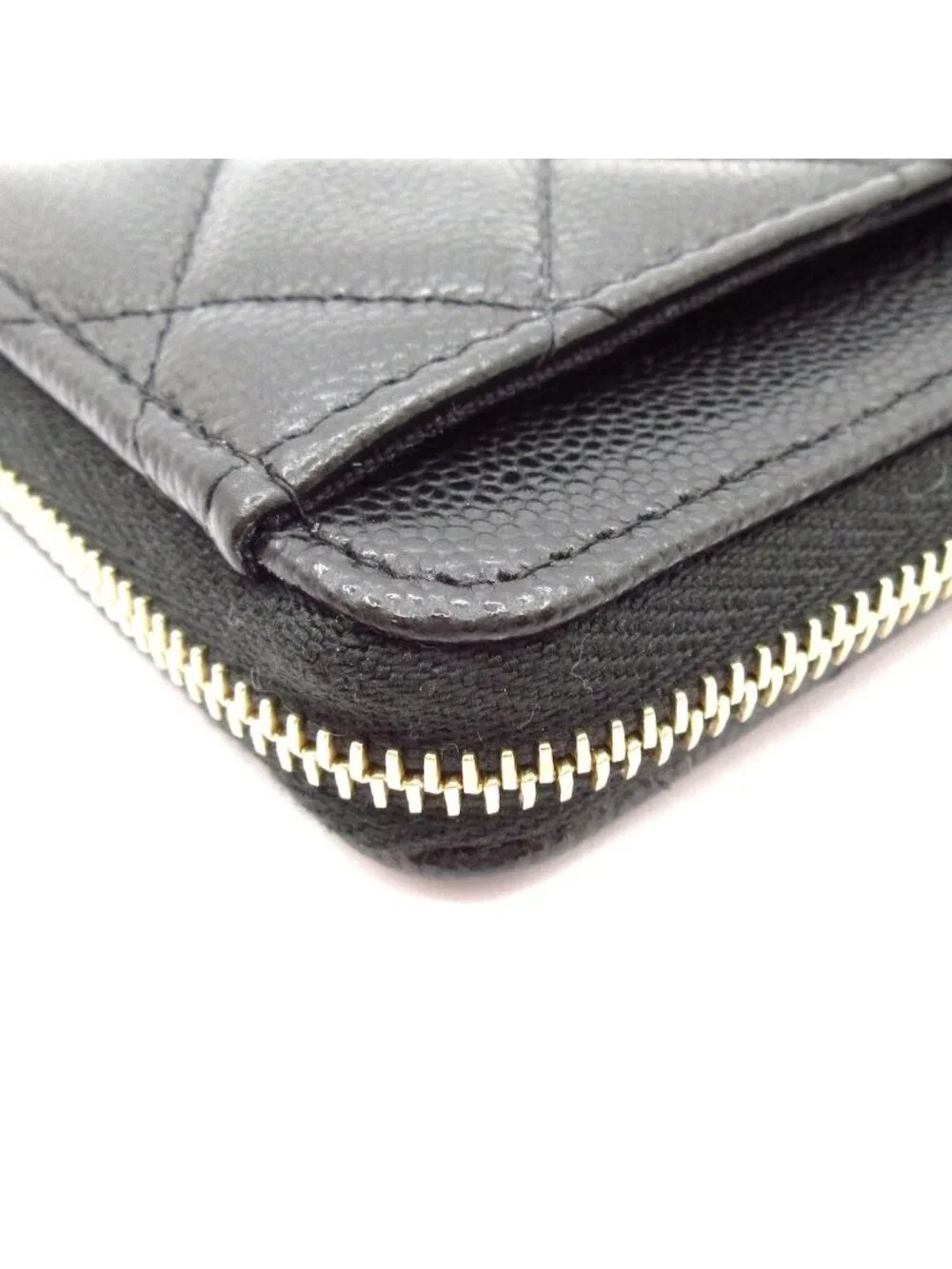 Chanel Coin Case Classic Zip Card Quilted Black